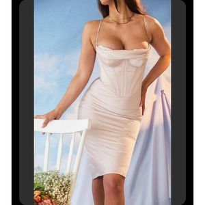 House of CB Myrna Ivory Midi Dress